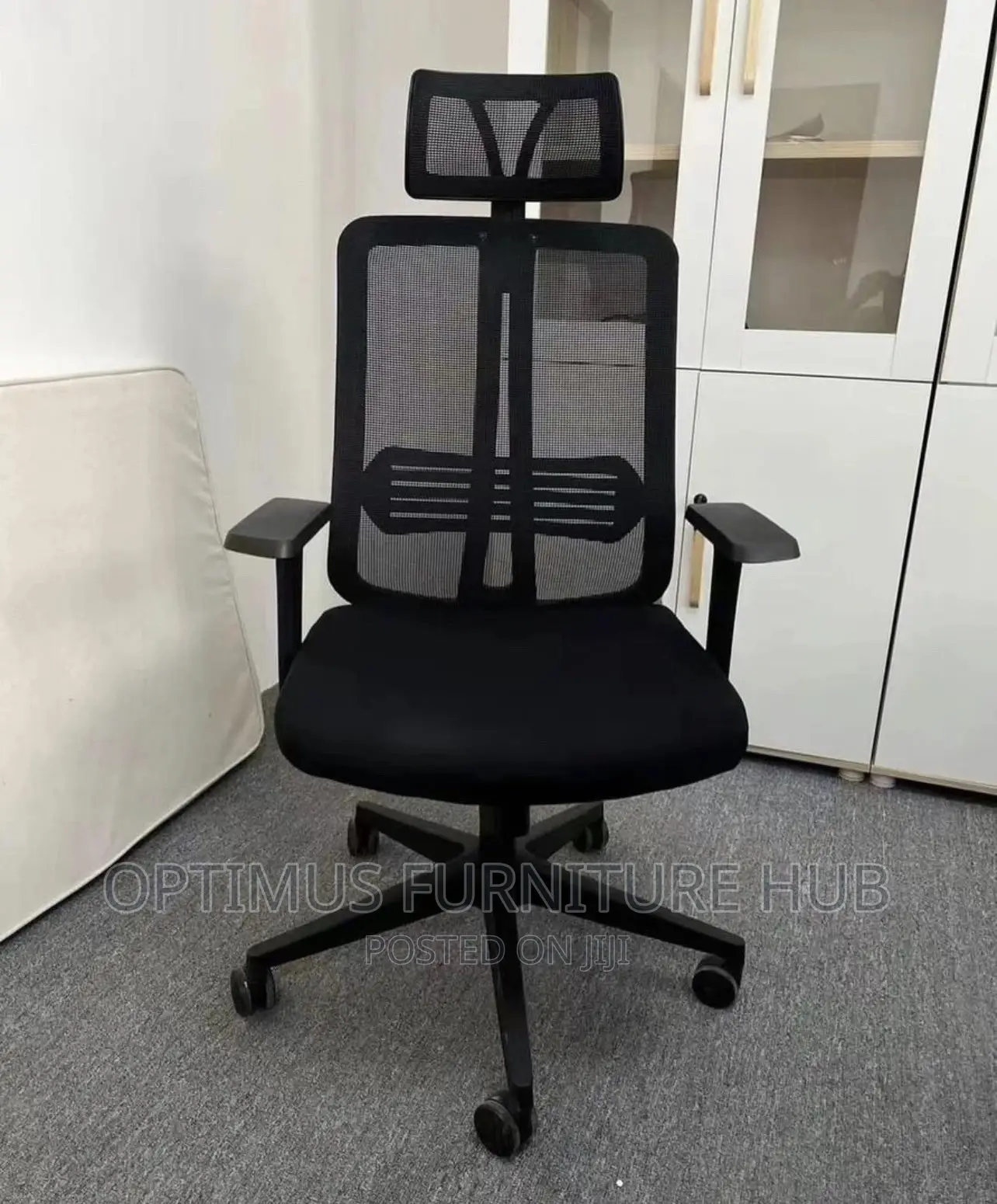 Black Office Chair (Lumbar Supported)
