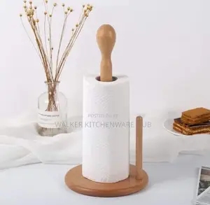 Vertical Wooden Paper Towel Holder