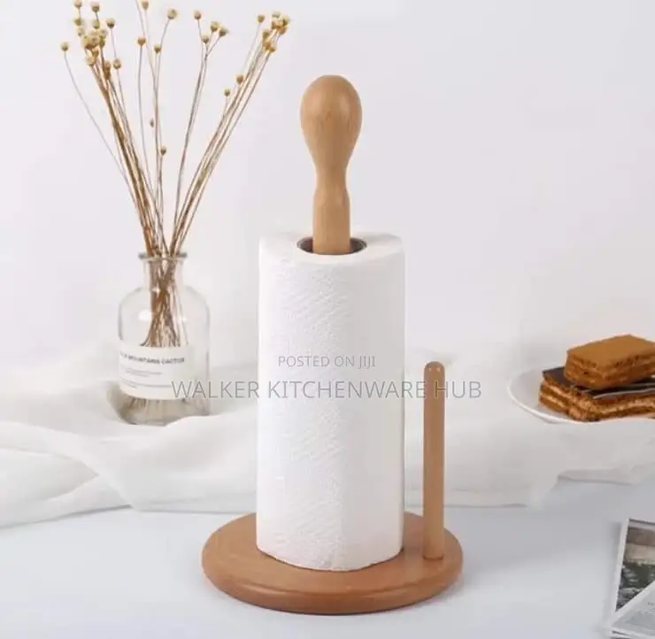 Vertical Wooden Paper Towel Holder