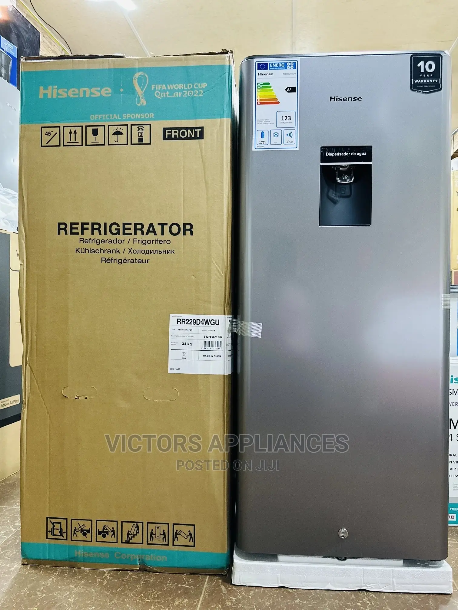 Hisense 229L Single Door Refrigerator With Water Dispenser