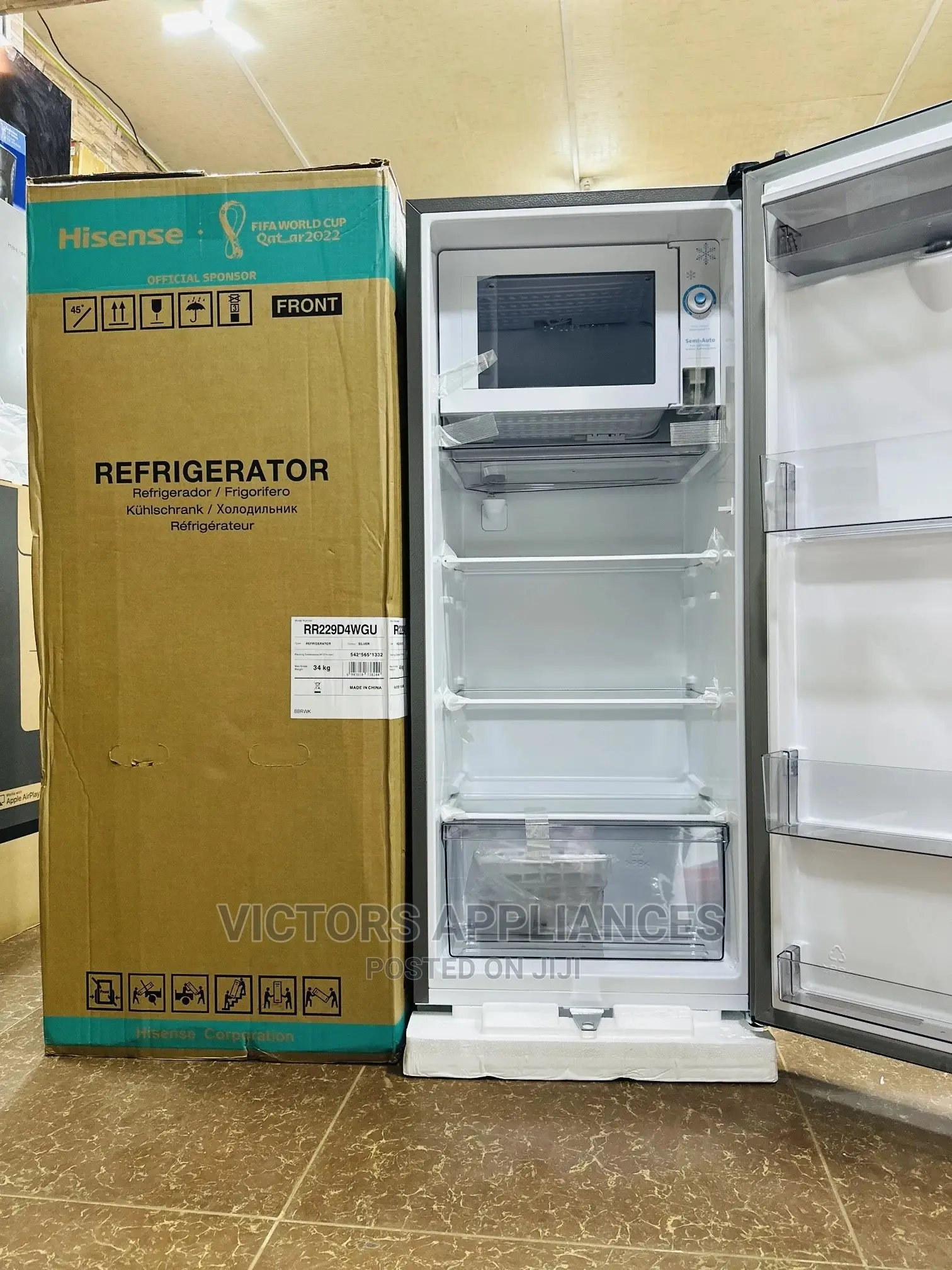 Hisense 229L Single Door Refrigerator With Water Dispenser