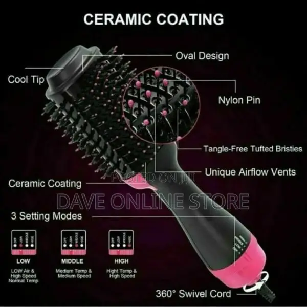 Portable Quality Hair Dryer, Styler And Volumizer