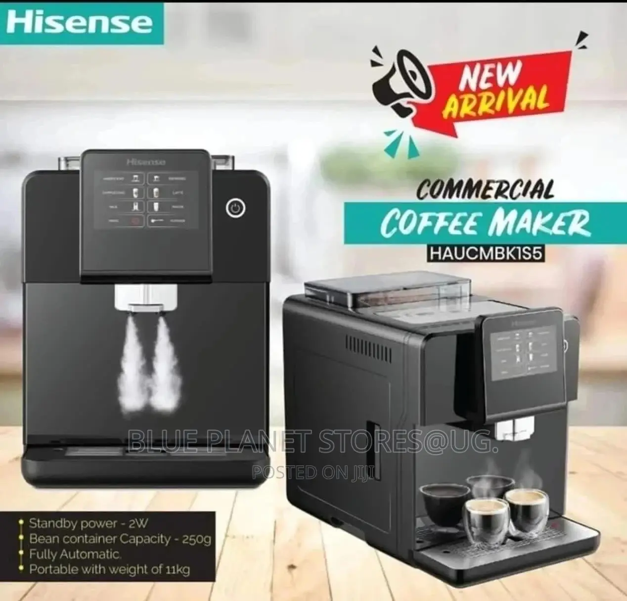 Hisense 1.7L Automatic Coffee Machine || 1350w || HAUCMBK1S5