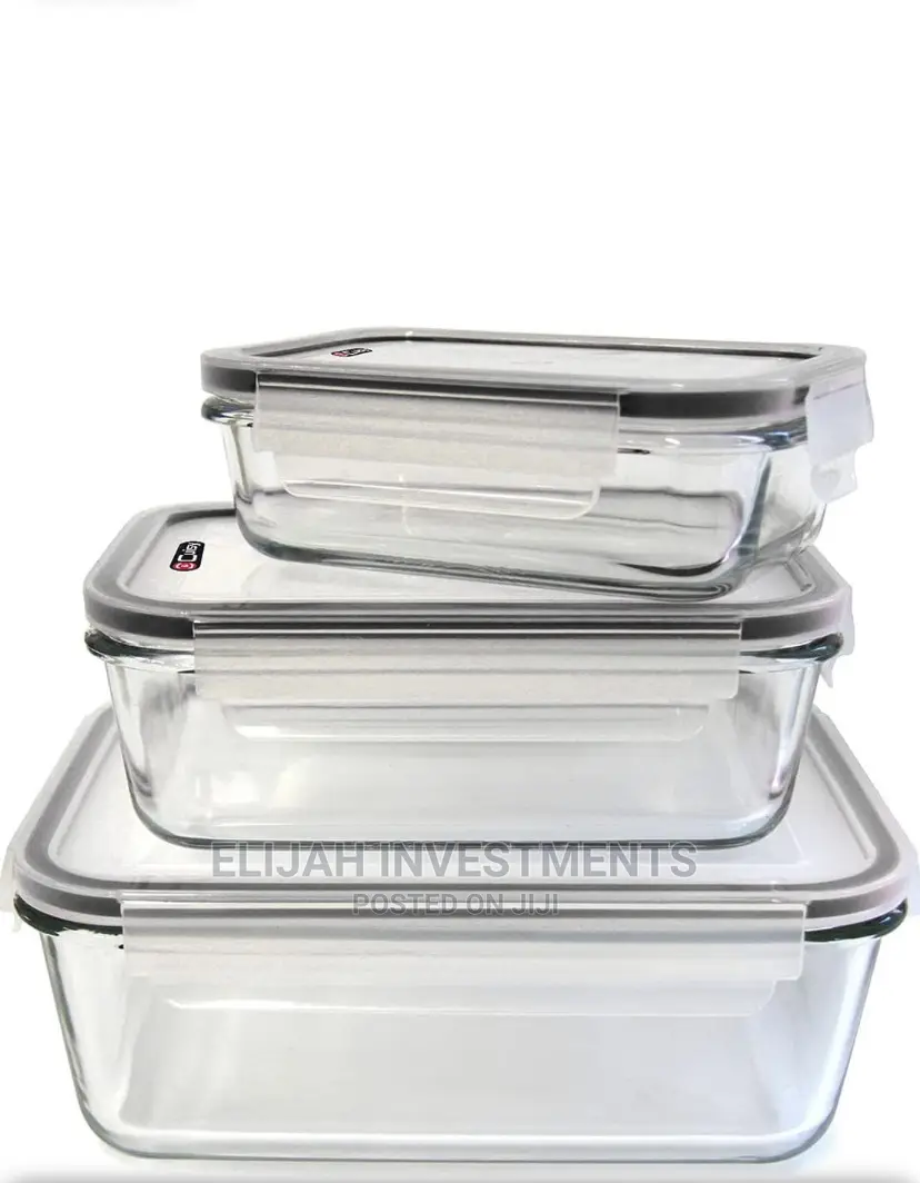 Strong Glass Food Storage Containers (3pcs)