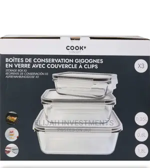 Strong Glass Food Storage Containers (3pcs)