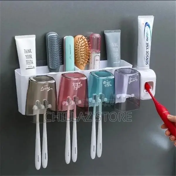 Toothbrush and Toothpaste Organizer /Dispene