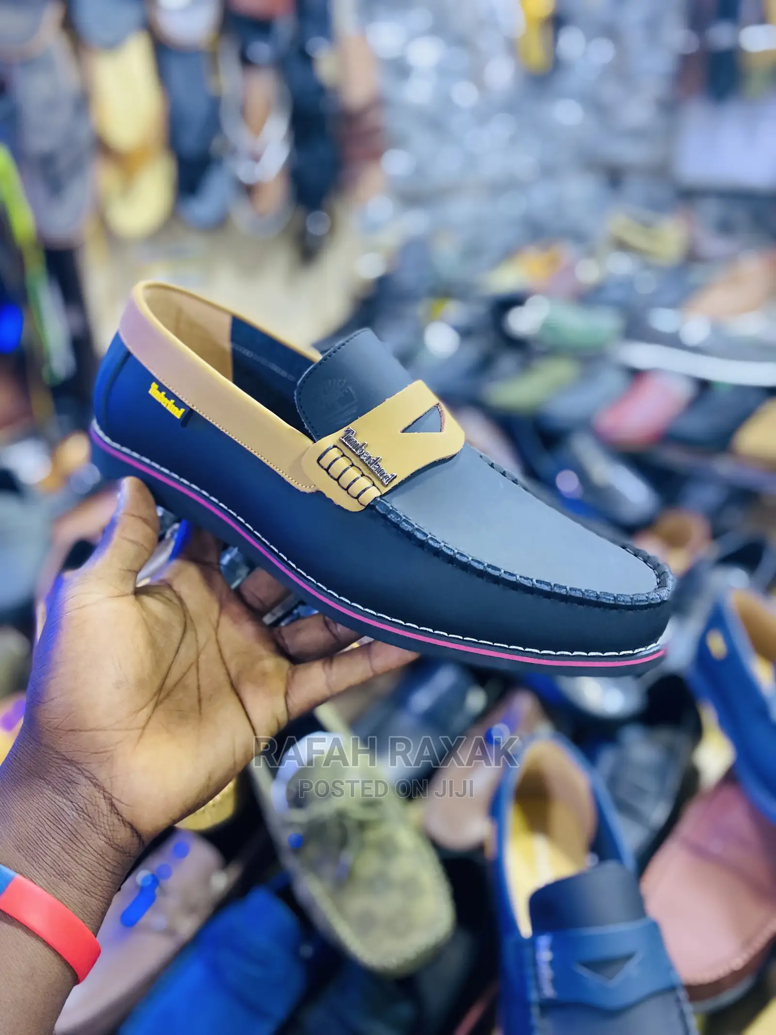 Original Black/Yellow Timberland Flat Sole Moccasins