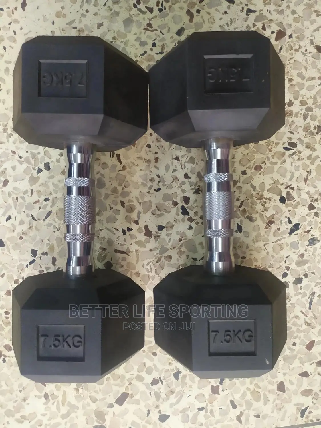 7.5 Kg Dumbbells Pair (Hexagonal)