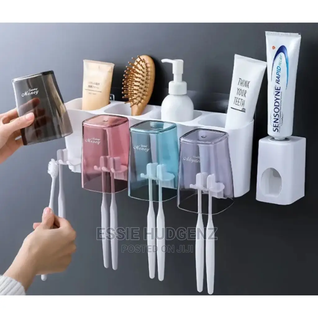 Toothpaste Dispenser and Brush Holder