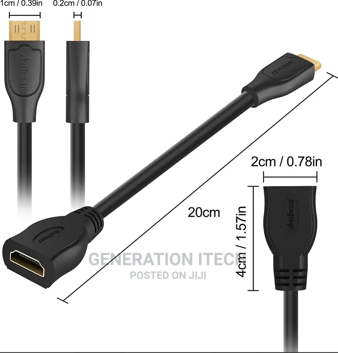 Mini Hdmi to Female Hdmi Cable- Adapter