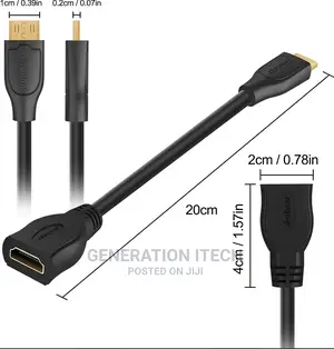 Mini Hdmi to Female Hdmi Cable- Adapter