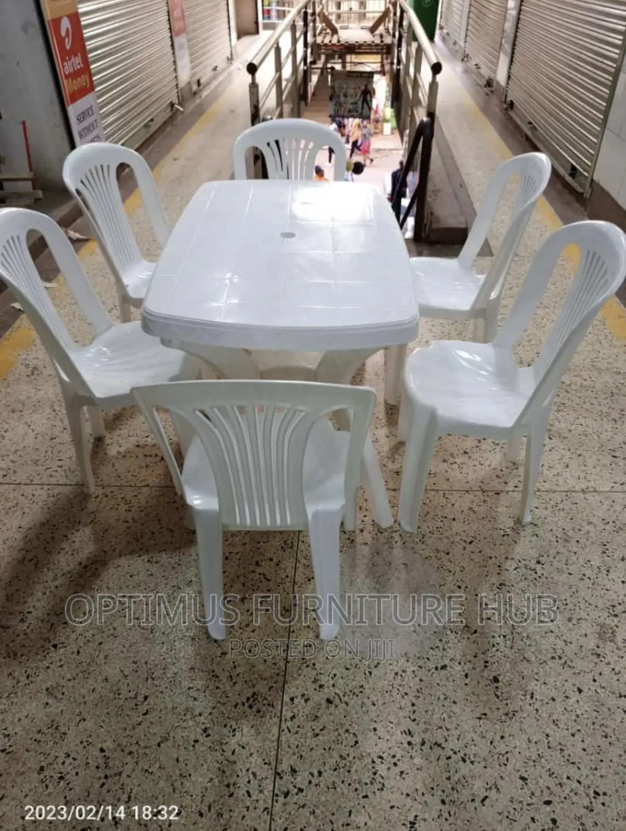 White Set (6 Chairs, Table)
