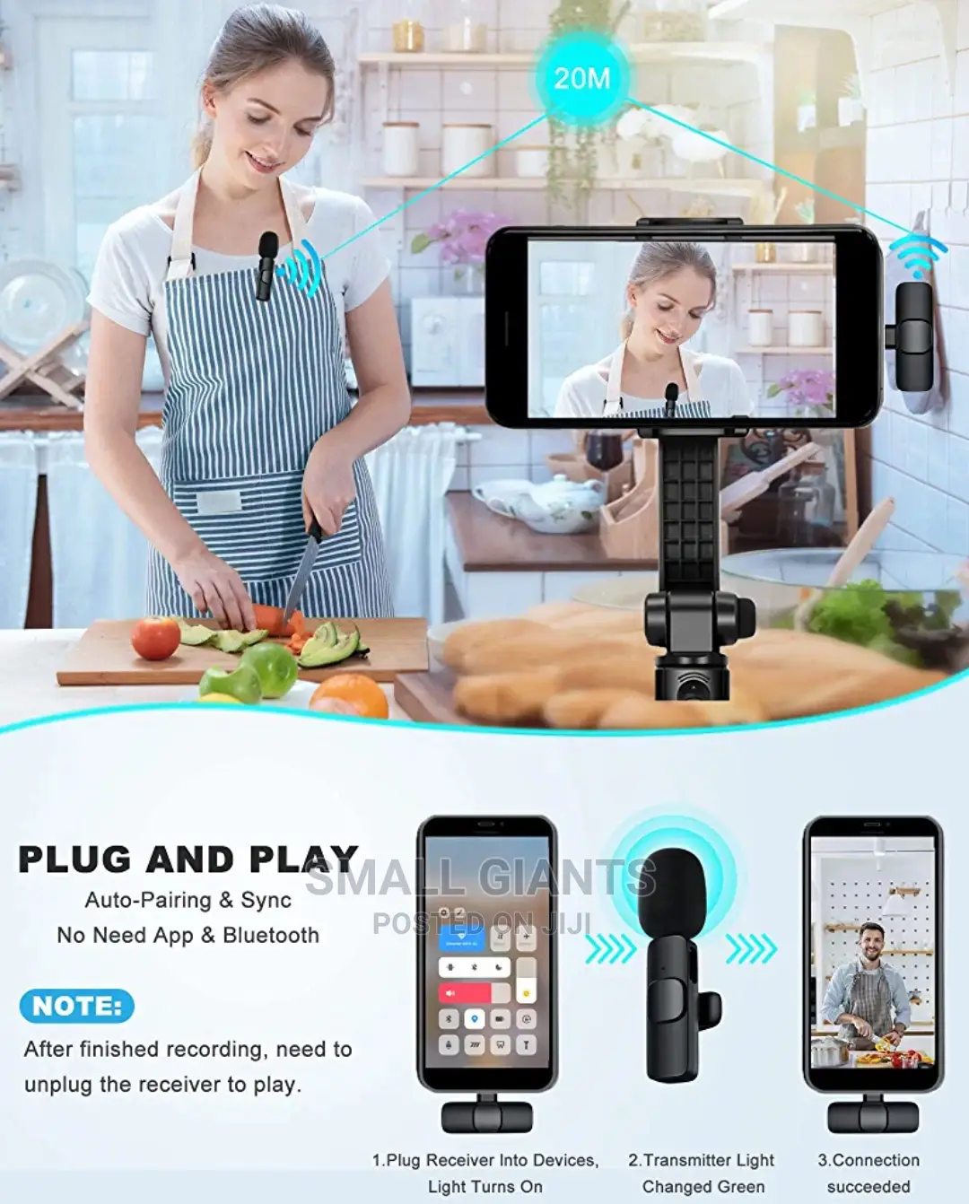 Dual Wireless Microphone For Live And Recording