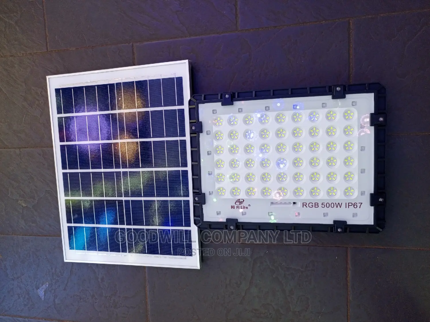 500w Solar Flood Light With Rgb