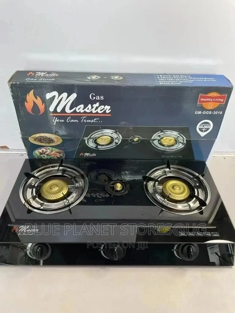 Electro Master Triple Gas Stoves || Hard Ceramic Glass Panel