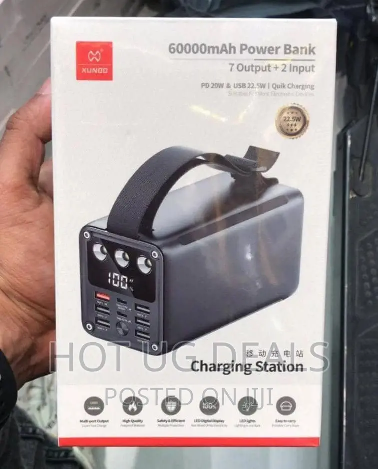 60,000mah Powerbank With7 Output and Flash Light