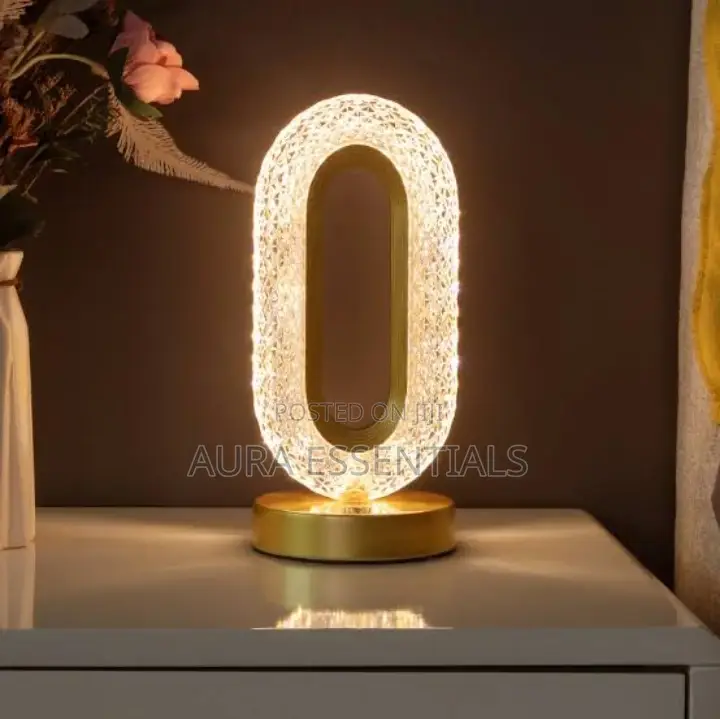 Luxury Oval Crystal Table Lamp