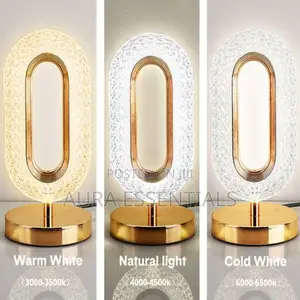 Luxury Oval Crystal Table Lamp
