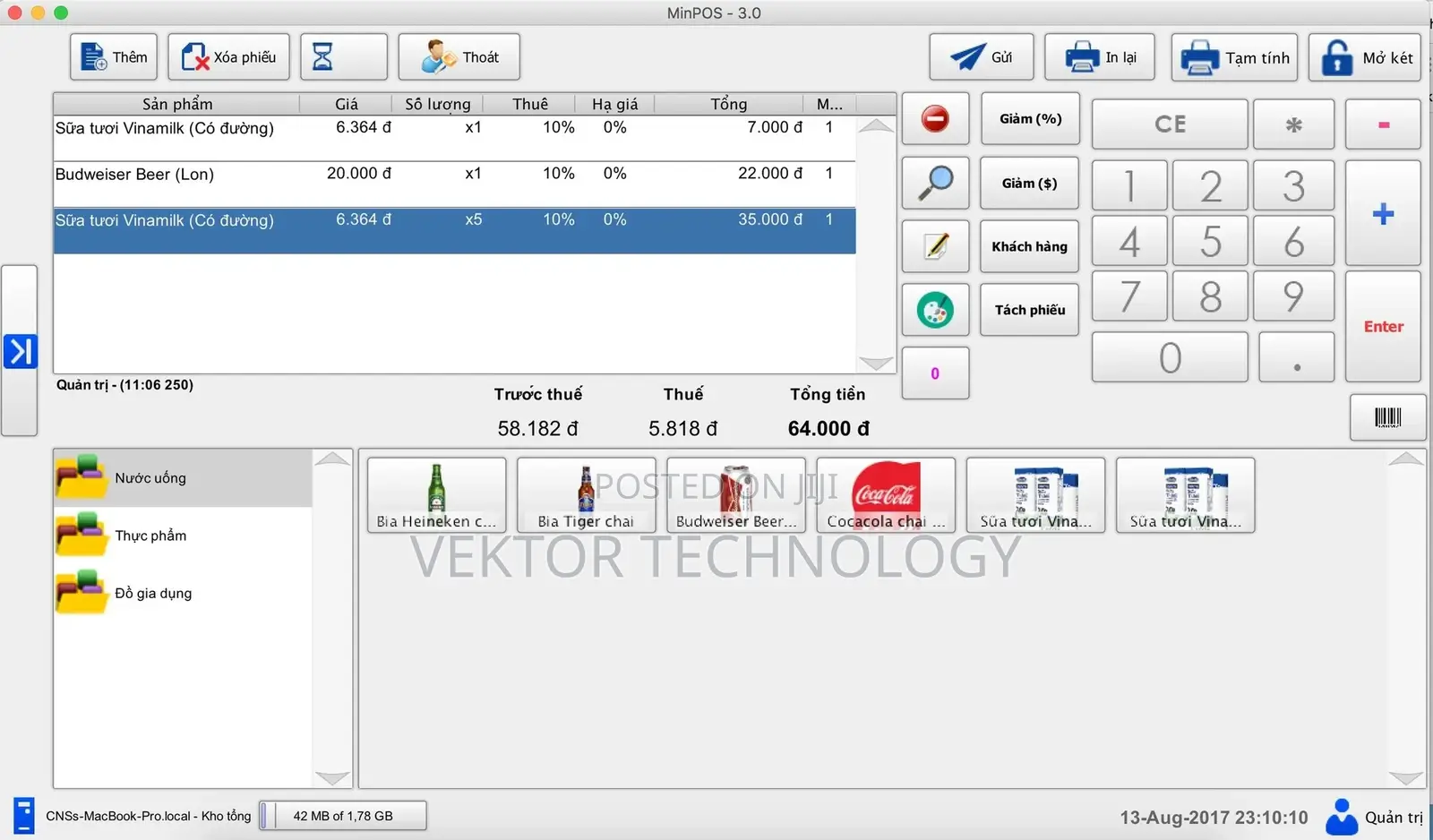 Minpos Point of Sale Free for Cafe/Retailshops on Macosmac