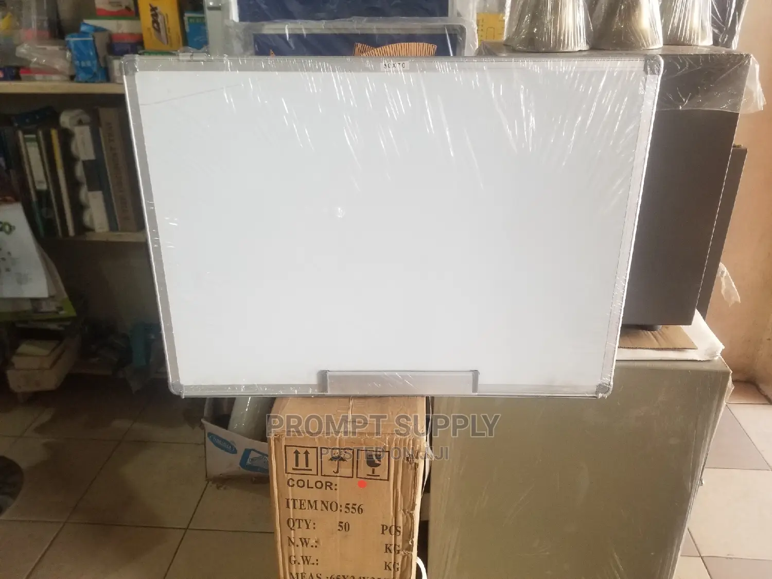50x70cm White Chalk Board With Markers $ Box of Chalk