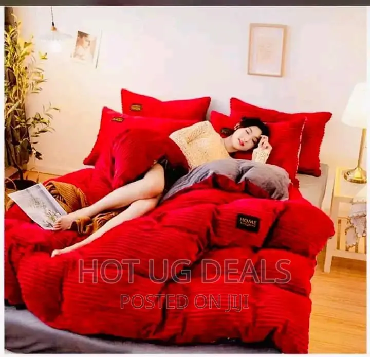5x6 4pcs Coral Duvet With 2 Pillowcaseswith 1 Bedsheet