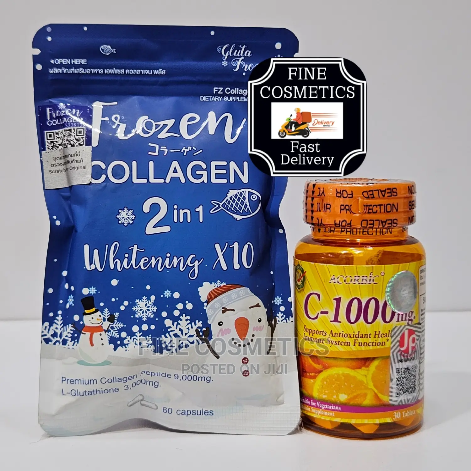 Frozen Skin Whitening Capsules With Acorbic Vitamin C Tablet