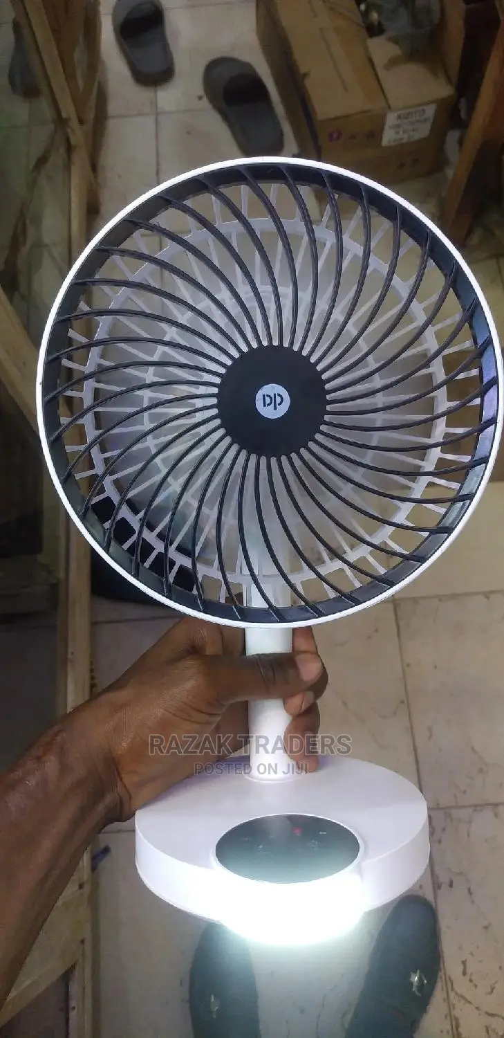 DP Rechargeable Table Fan With Torch