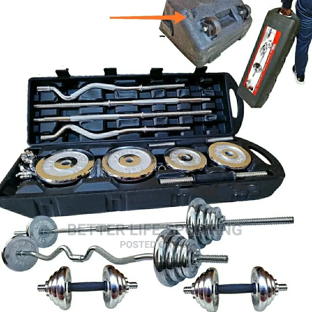 55 Kg Dumbbells, Barbell, Z- Bar Set