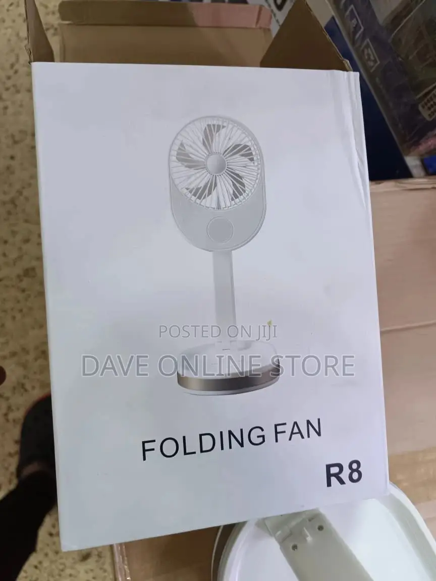 Folding Rechargeable Fan With Light.