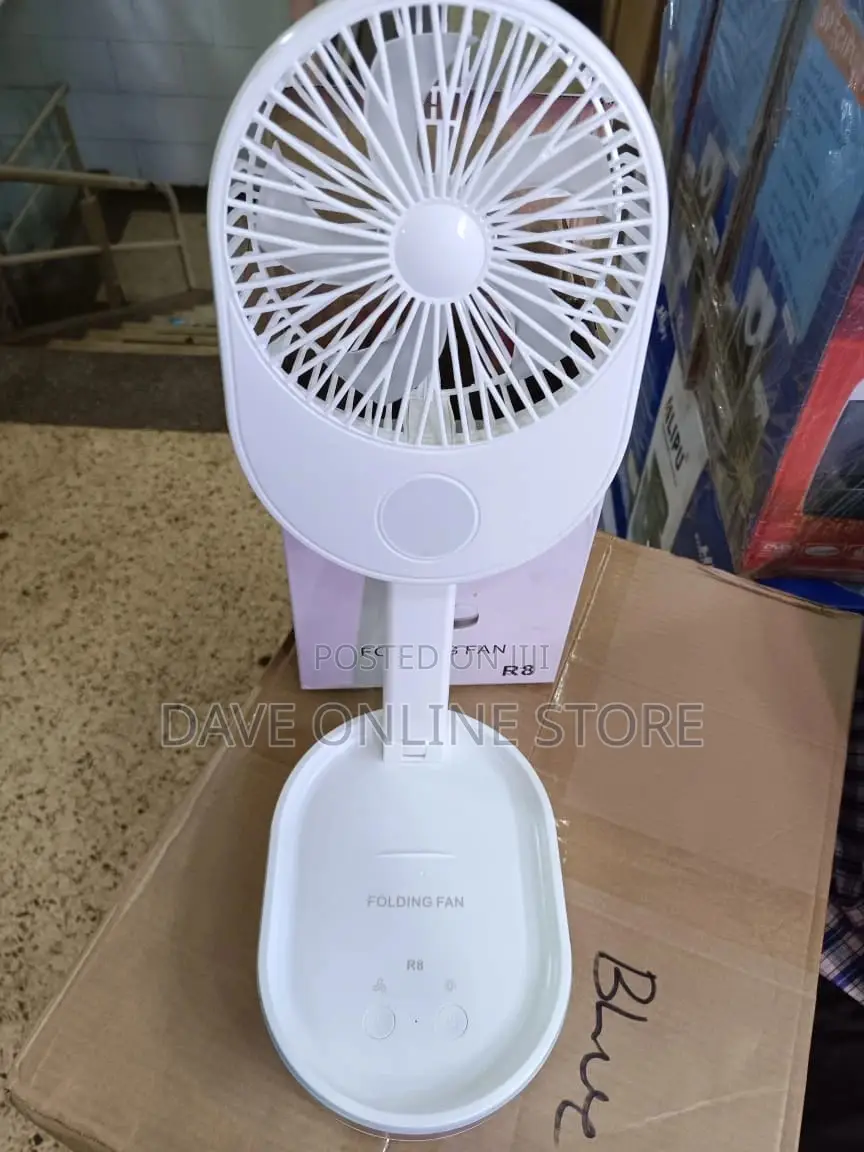 Folding Rechargeable Fan With Light.