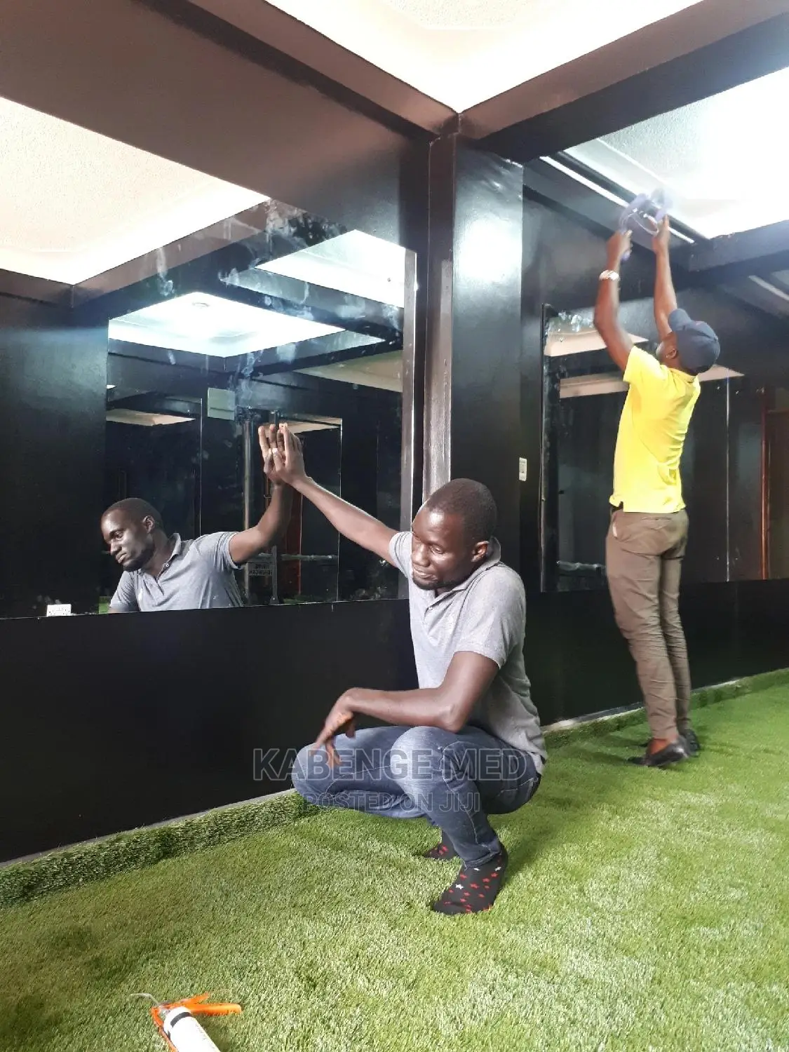 Gym Mirror Fixing