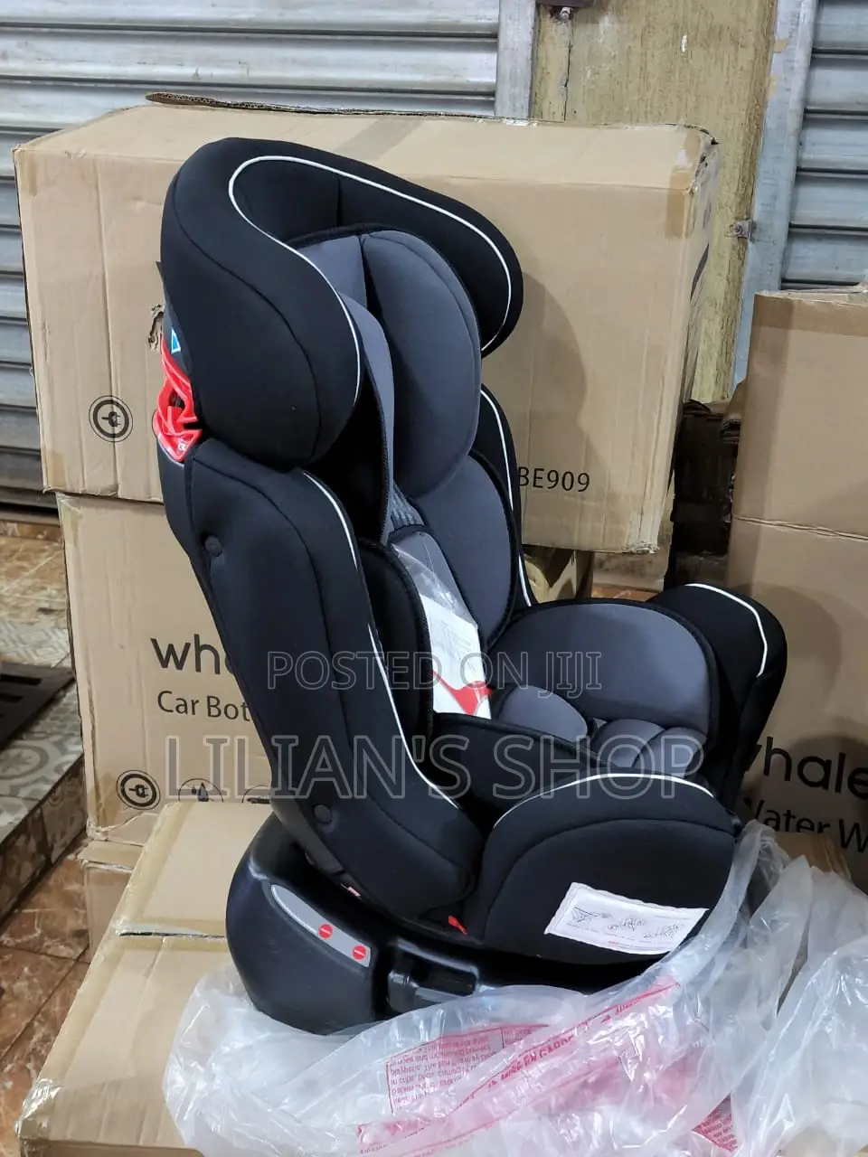 Baby Car Seat Black Grey