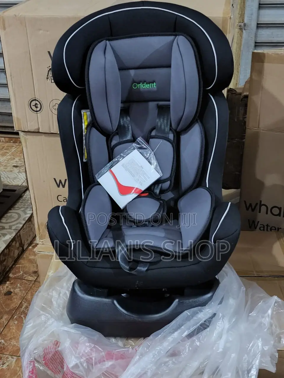 Baby Car Seat Black Grey