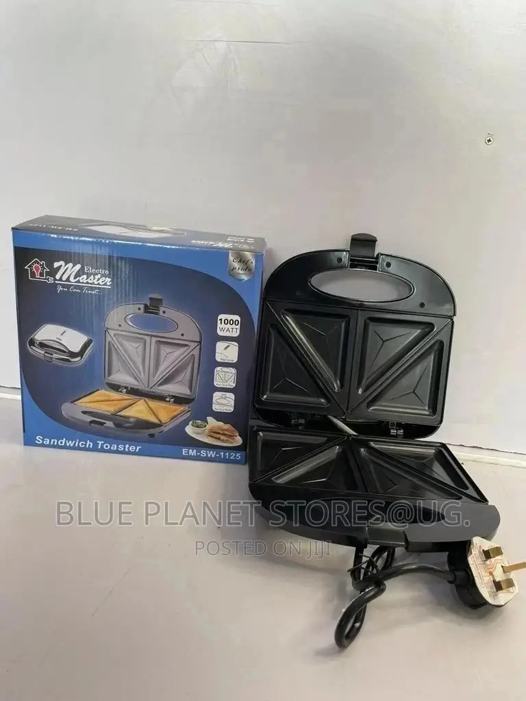 Electro Master 2 Slice Sandwich Toaster | 1000w | EM-SW-1125