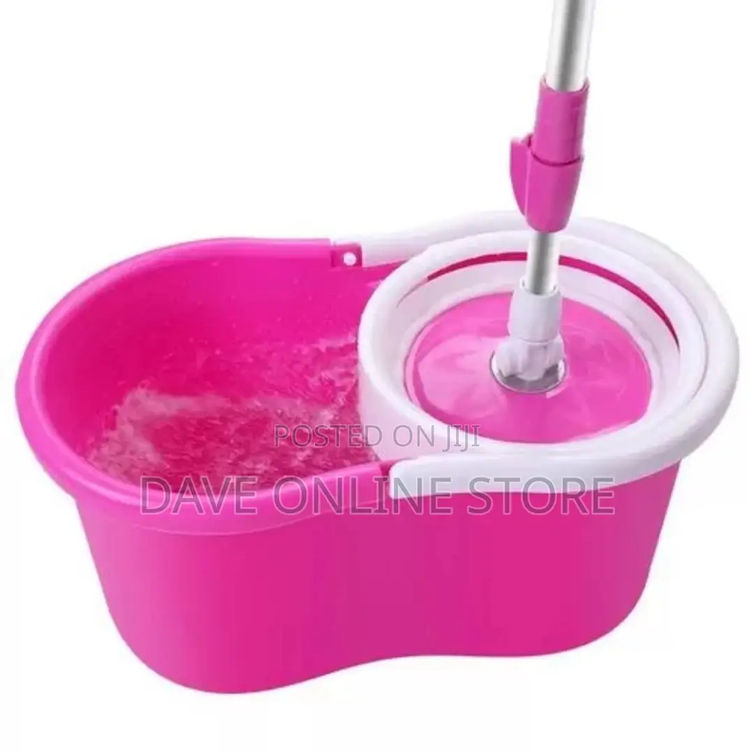 360 Spin Magic Mop With Bucket – Pink