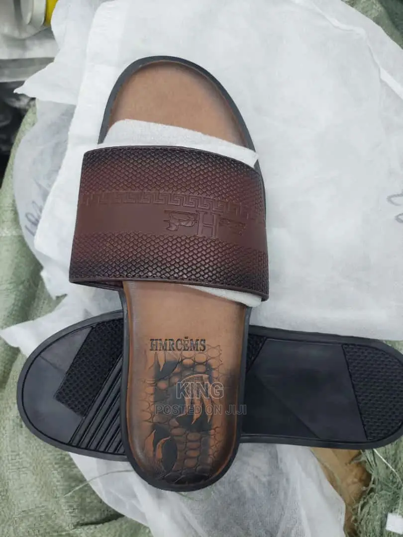 Slide Leather Sandals