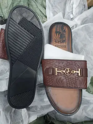 Slide Leather Sandals