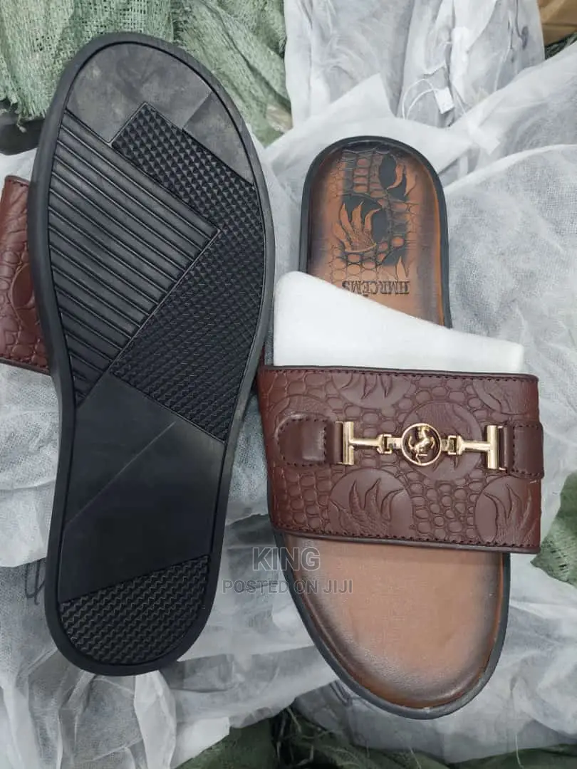 Slide Leather Sandals