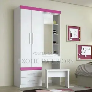 Wardrobe With Dressing Mirror and Tool Call