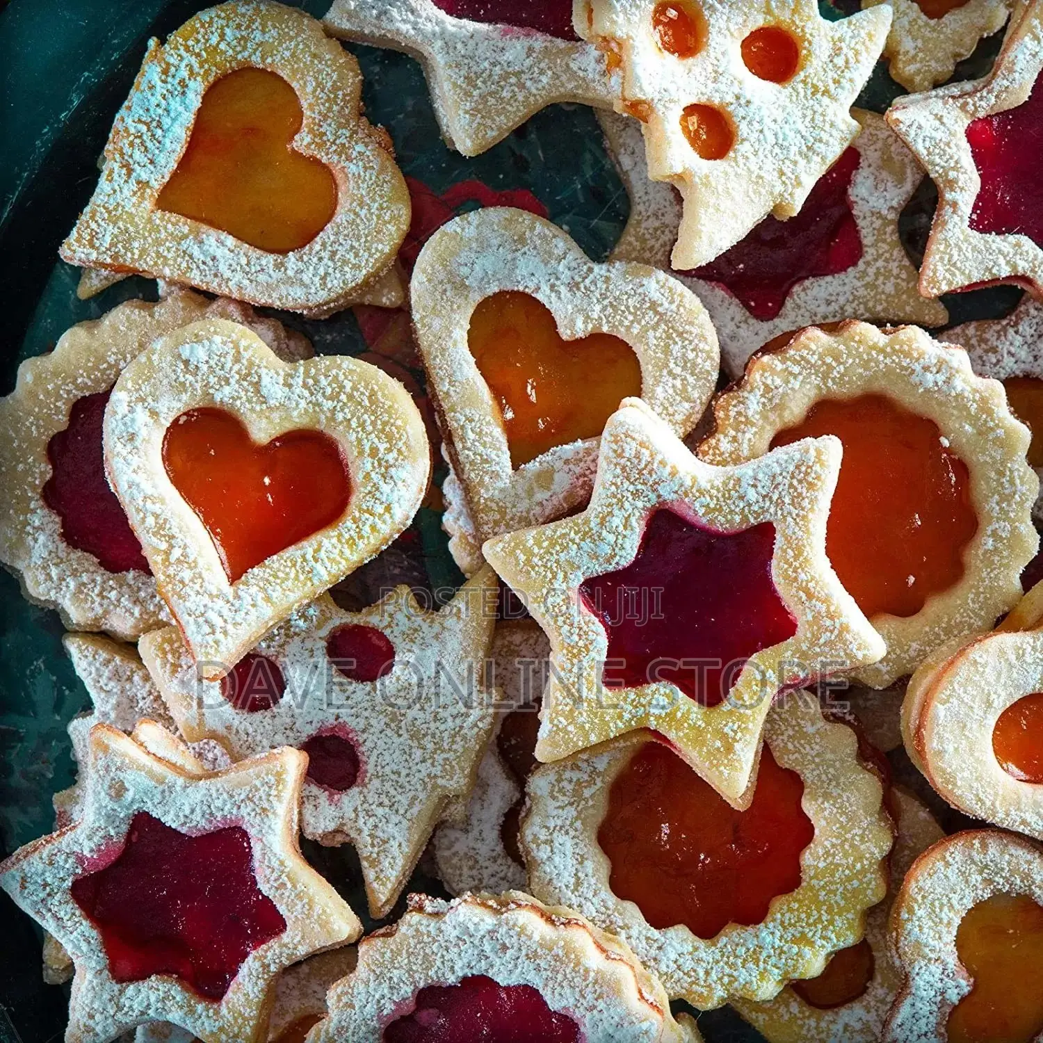 Stars, Circle, Heart, and Flower Shaped Cookies Cutter Set
