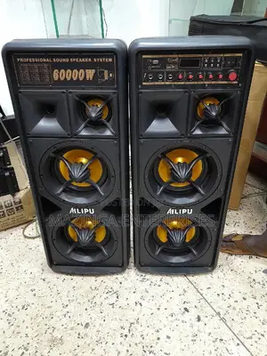 60,000watts Allipu Amplified Speakers(2pcs a Microphone)