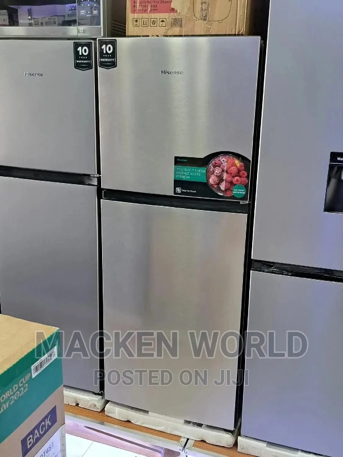 266 Litres Hisense Double Door Frost Free Fridge