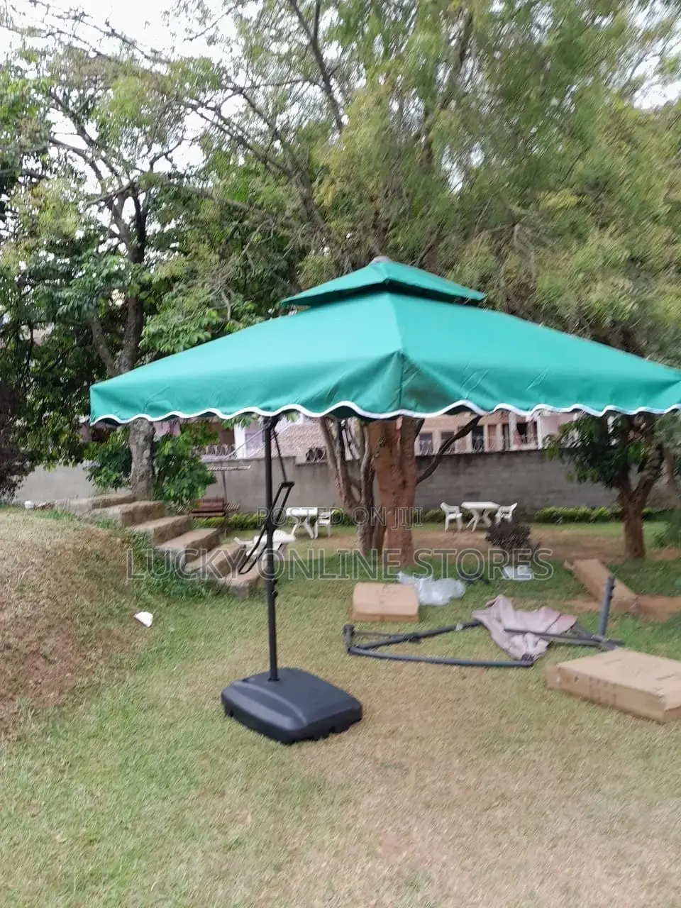 Outdoor Umbrella With Base