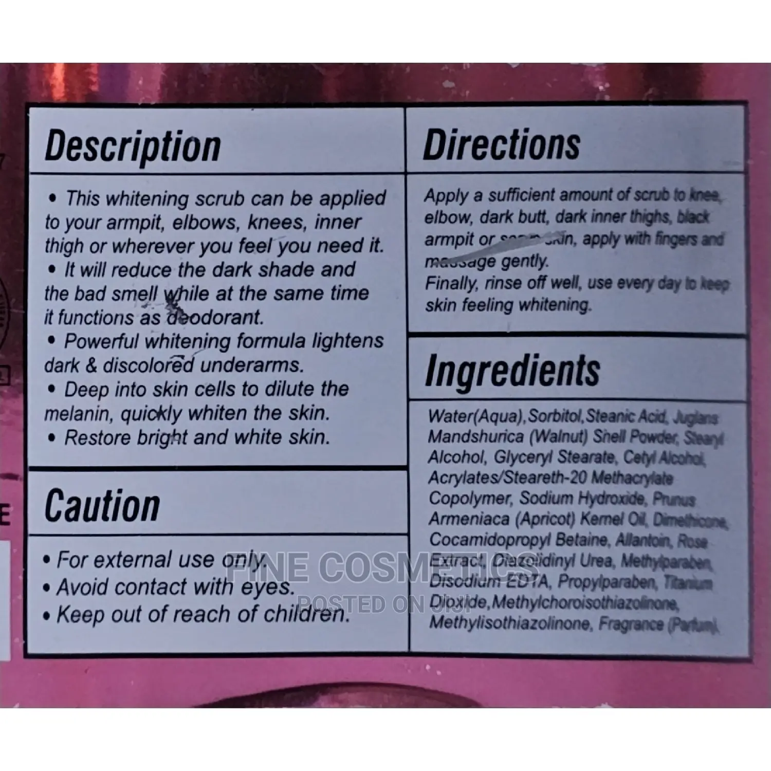 Veet Gold Whitening Dark Knuckles and Skin Corrector Scrub