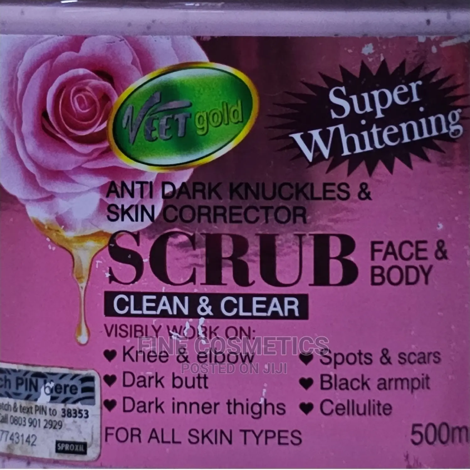 Veet Gold Whitening Dark Knuckles and Skin Corrector Scrub