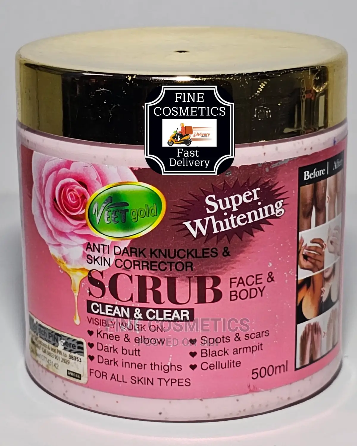 Veet Gold Whitening Dark Knuckles and Skin Corrector Scrub