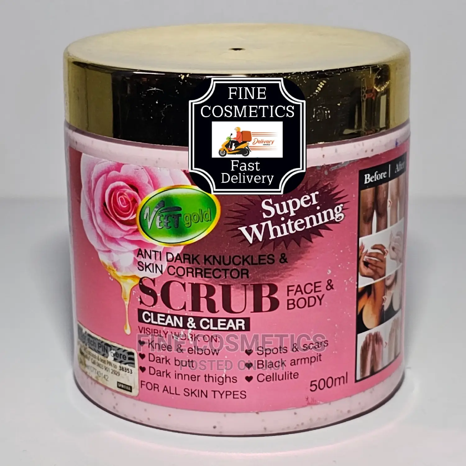 Veet Gold Whitening Dark Knuckles and Skin Corrector Scrub