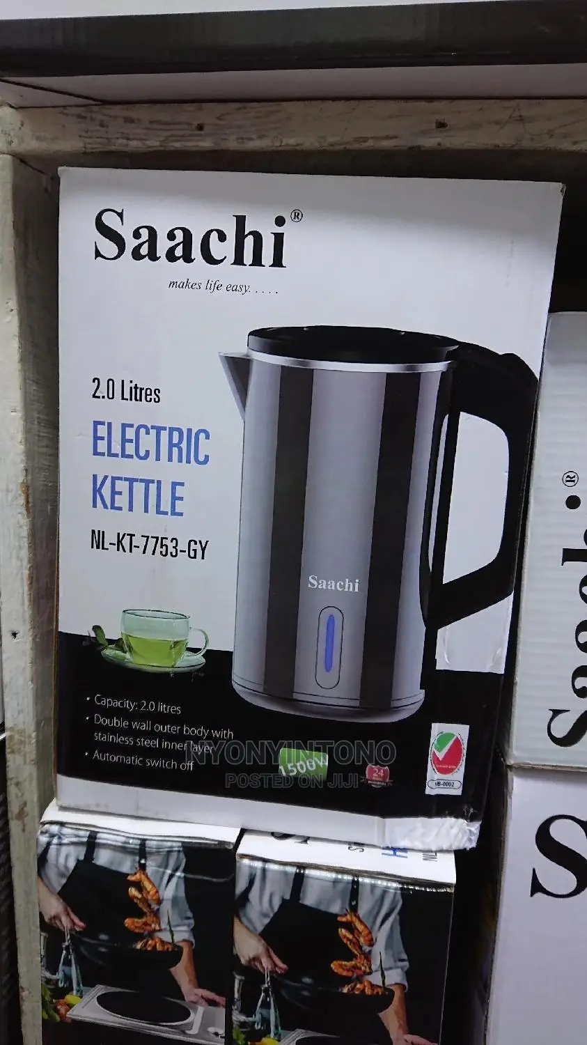 Saachi Automatic 2L Electric Kettle With 1yr Warranty