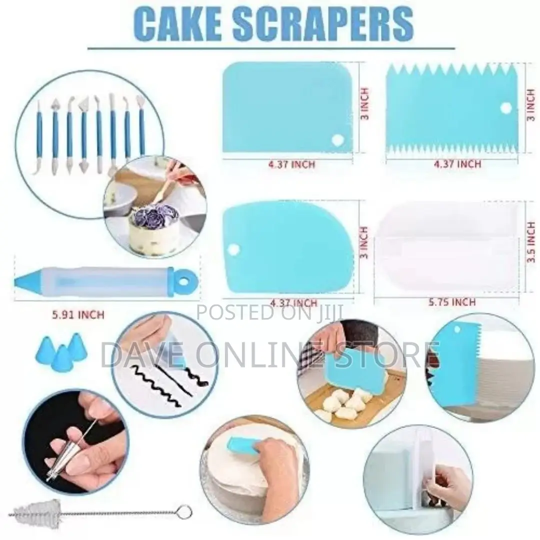 288 Pieces of Cake Baking, Decorating Kit Set, Blue