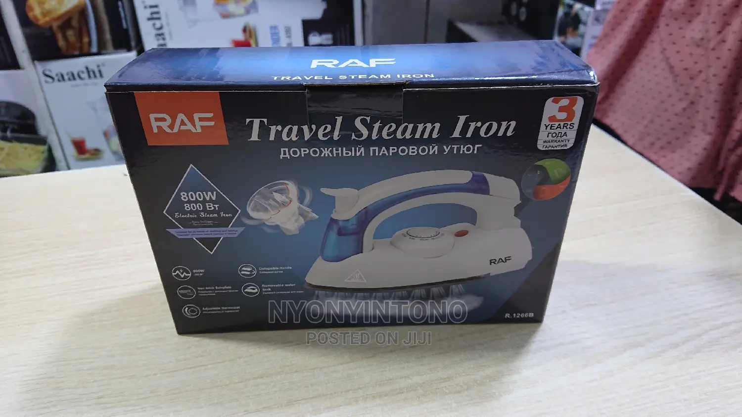 RAF High Quality Travel Iron With 3 Years Warranty